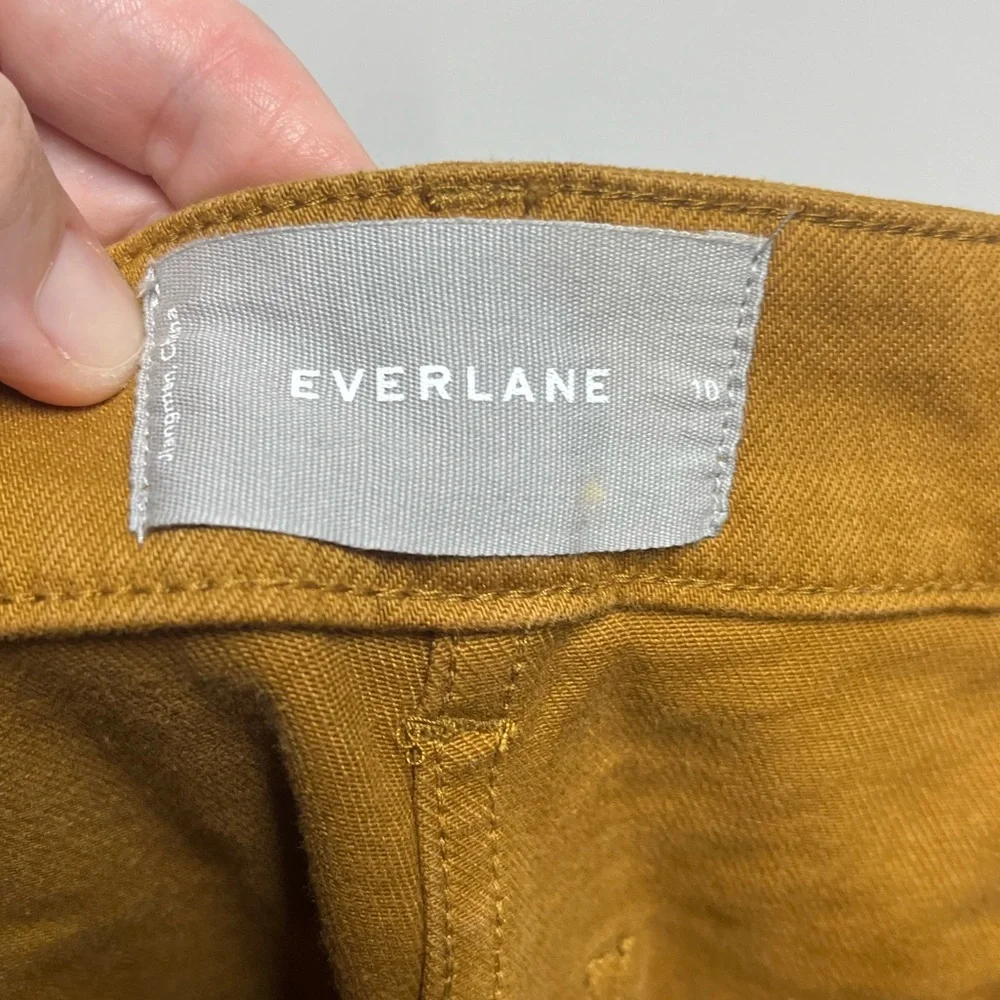 Everlane Cropped Straight Regular size 10 denim pants golden mustard yellow - Picture 4 of 6